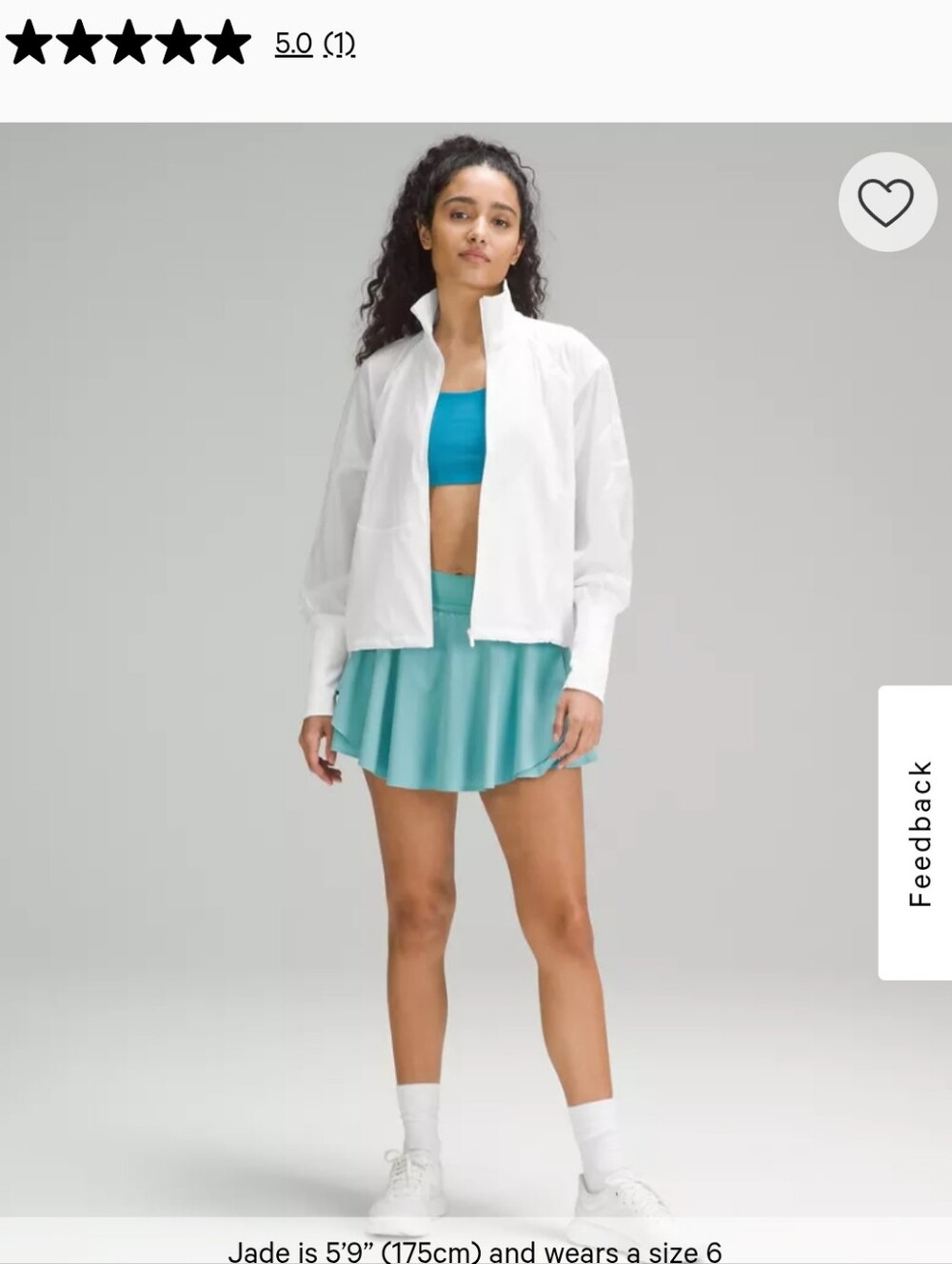 lululemon athletica White Lightweight Tennis Full-Zip Track Jacket
